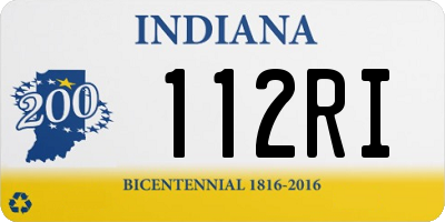 IN license plate 112RI