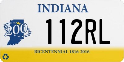 IN license plate 112RL