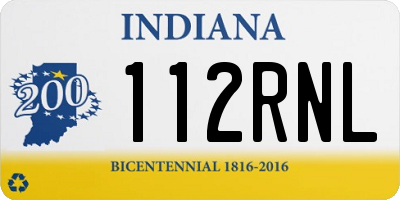 IN license plate 112RNL