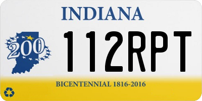 IN license plate 112RPT