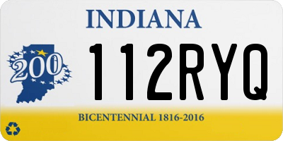 IN license plate 112RYQ