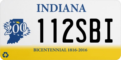 IN license plate 112SBI