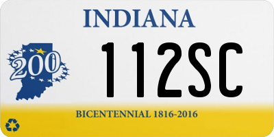 IN license plate 112SC