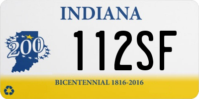 IN license plate 112SF