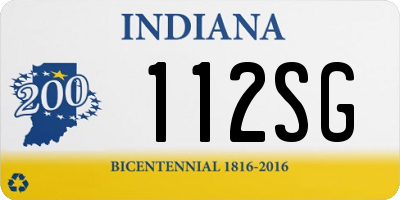 IN license plate 112SG