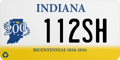 IN license plate 112SH