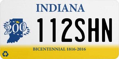 IN license plate 112SHN