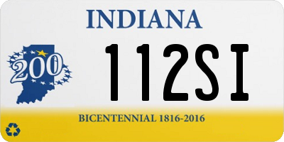 IN license plate 112SI