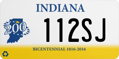 IN license plate 112SJ