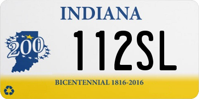 IN license plate 112SL