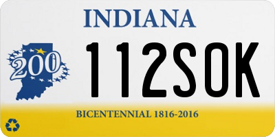 IN license plate 112SOK