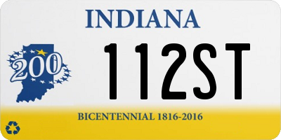 IN license plate 112ST