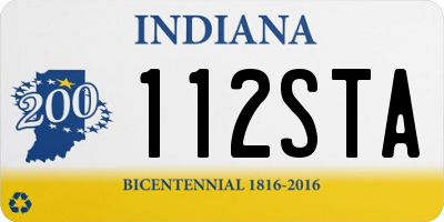 IN license plate 112STA