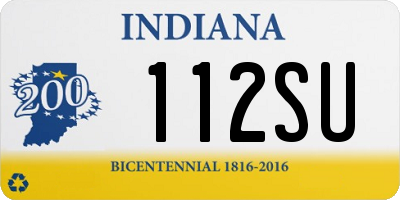 IN license plate 112SU