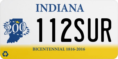 IN license plate 112SUR