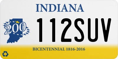 IN license plate 112SUV