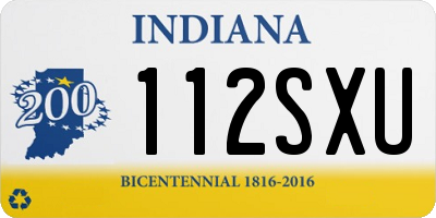 IN license plate 112SXU