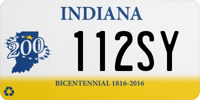 IN license plate 112SY