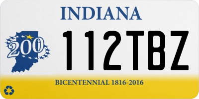 IN license plate 112TBZ