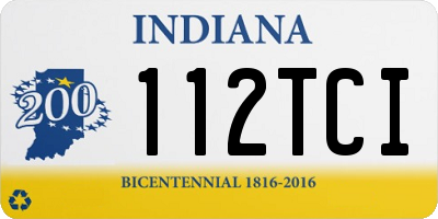 IN license plate 112TCI