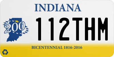 IN license plate 112THM