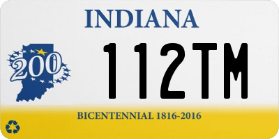 IN license plate 112TM