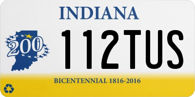 IN license plate 112TUS