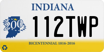 IN license plate 112TWP