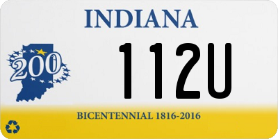 IN license plate 112U