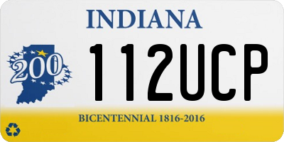 IN license plate 112UCP