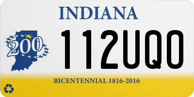 IN license plate 112UQO