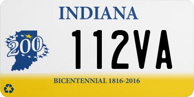 IN license plate 112VA