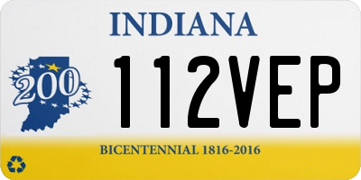 IN license plate 112VEP