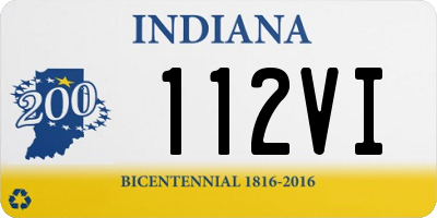 IN license plate 112VI