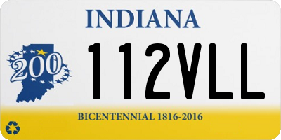 IN license plate 112VLL
