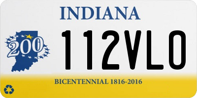 IN license plate 112VLO