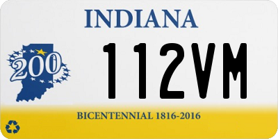 IN license plate 112VM