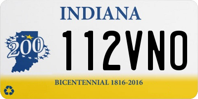 IN license plate 112VNO