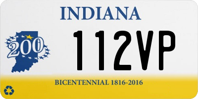 IN license plate 112VP