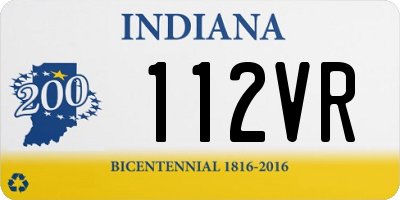 IN license plate 112VR