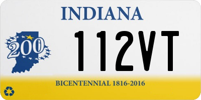 IN license plate 112VT