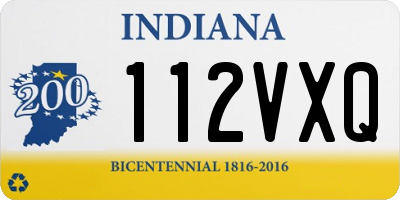 IN license plate 112VXQ