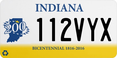 IN license plate 112VYX