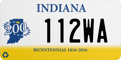 IN license plate 112WA