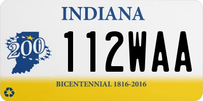 IN license plate 112WAA