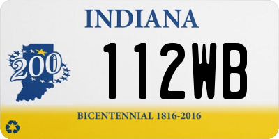 IN license plate 112WB