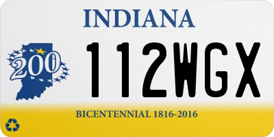 IN license plate 112WGX