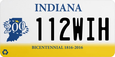 IN license plate 112WIH