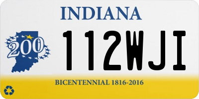 IN license plate 112WJI