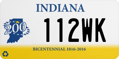 IN license plate 112WK